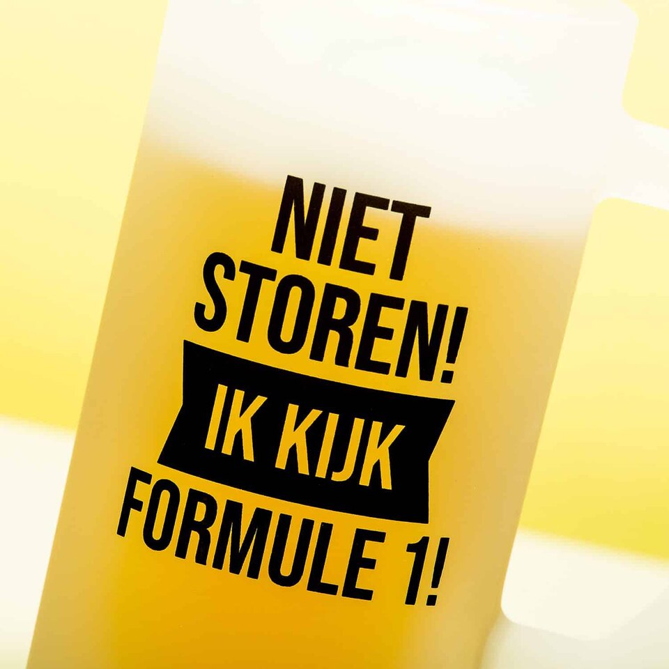 Bierpul Niet storen ik kijk Formule 1